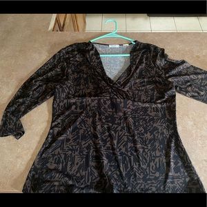 Brown and Black Top- MEDIUM from Liz & Co